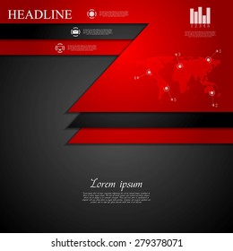 Abstract dark corporate tech background. Vector design