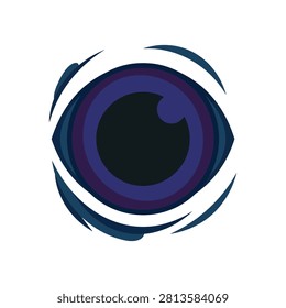 Abstract dark creature eye vector set illustration for mysterious deep sea monsters and creepy animal designs.