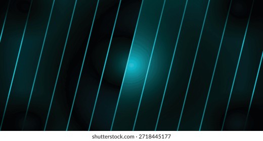 Abstract Dark Cyan Background with Diagonal Grid Lines and Luminous Glowing Orbs for Modern Digital Media Presentations and Creative High-Tech Graphic Design Wallpapers