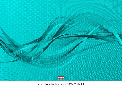 abstract dark cyan floral pattern with aqua texture background. vector illustration