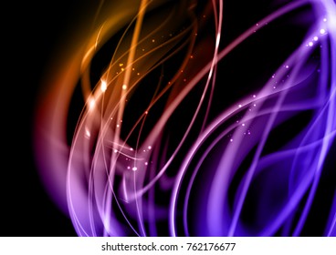 Abstract dark dynamic background. Expressive vector design with contrast 
fibers