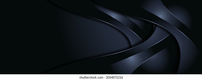 Abstract Dark Dynamic Background with Paper Cut Style Concept. Usable for Background, Wallpaper, Banner, Poster, Brochure, Card, Web, Presentation.