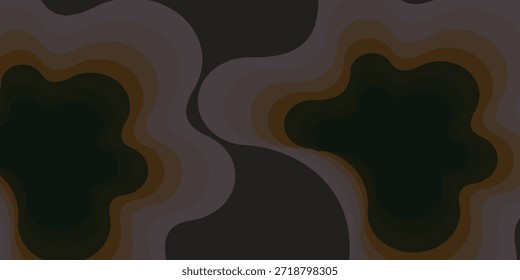 Abstractas tonos oscuros terrestres con contornos en capas y curvas suaves – Fondo moderno y malhumorado