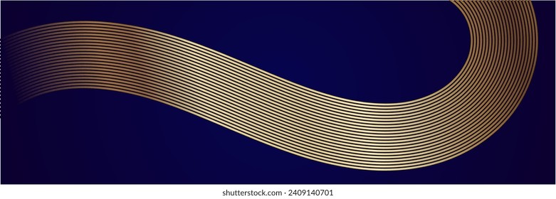 fondo de lujo oscuro y elegante abstracto con líneas doradas