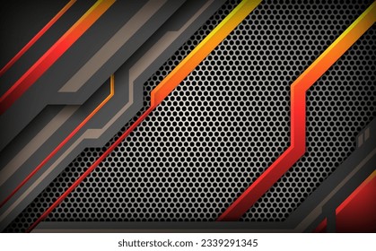 Abstract Dark Gaming Banner with Futuristic Metal Borders Epic Backdrop for gamers and streamers