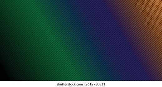 Abstract Dark Geometric Background with Diagonal Stripes and Multi Color Gradients.