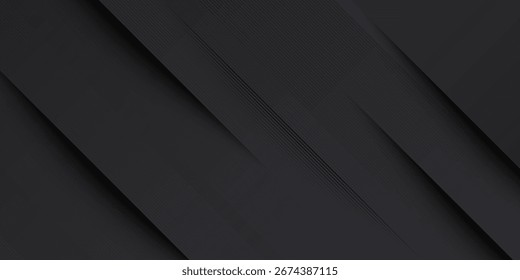 Abstrakter dunkler geometrischer Hintergrund mit diagonalen, geschichteten Formen