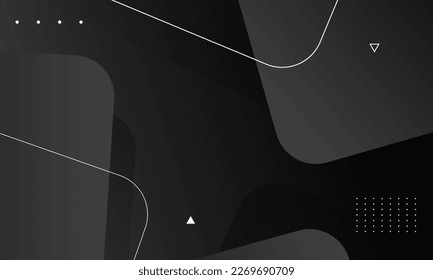Abstract dark geometric background. Dynamic shapes composition. Eps10 vector