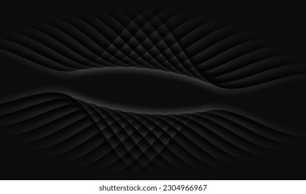 abstract dark geometric black design wave banner pattern background brochure website flyer page
