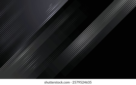 Abstract Dark Geometric Pattern with Subtle Halftone Dotting and Diagonal Lines for Modern Design Projects