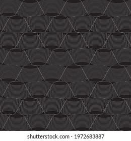 Abstract Dark Geometric Seamless Background. Vector illustration