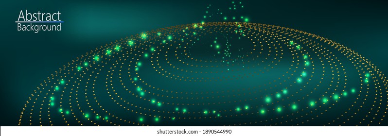 Resumen de la estructura de conexión geométrica de fondo oscuro. Antecedentes científicos. conectar puntos y líneas. Gran visualización de datos e ilustración de Business .Vector