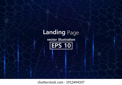 Abstract dark Geometrical Background Connection structure. Science background. onnecting dots and lines. Big