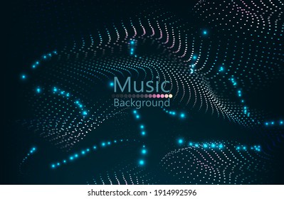 Abstract dark Geometrical Background Connection structure. Science background. onnecting dots and lines. Big data visualization and Business .Vector illustration