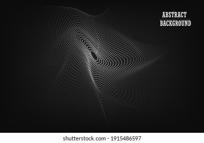 Abstract dark Geometrical Background Connection structure. Science background. onnecting dots and lines. Big data visualization and Business .Vector illustration