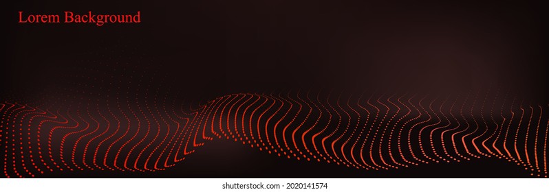 Abstract dark Geometrical Background Connection structure. Science background. onnecting dots and lines. Big data visualization and Business .Vector illustration. music wave