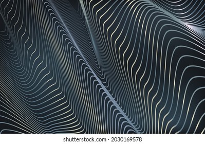 Abstrakte Struktur der dunklen geometrischen Hintergrundverbindung. Wissenschaftshintergrund. Verbindungspunkte und Linien. Big Data Visualisierung und Business .Vektorgrafik