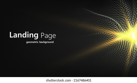 Abstract dark Geometrical Background Connection structure. Science background. onnecting dots and lines. Big data visualization and Business .Vector illustration