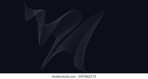 Abstract dark Geometrical Background Connection structure. Science background. Connecting dots and lines.