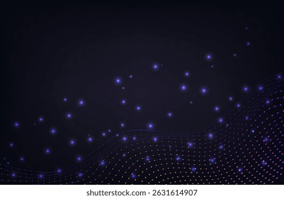 Estructura de conexión de fondo geométrico oscuro Abstractas. Ciencia de fondo. Conectando puntos y líneas. Visualización de Big Data y Negocios. Ilustración vectorial. industria química