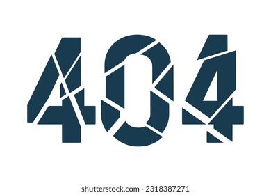 Abstract dark glass black white error 404 flash message. Geometric mosaic pattern. Monochrome empty state ui design. Page not found popup cartoon image. Vector flat outline illustration concept