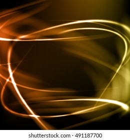 Abstract dark gloss vector background. Hot vector frame with wave lines
