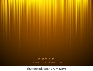 Abstract dark gold background with vertical light and lines pattern wallpaper. Vector illustration