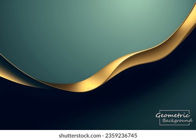 Resumen del fondo geométrico de oro oscuro. Composición dinámica de formas. Ilustración vectorial.