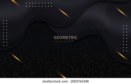 Abstract dark and gold light effect background