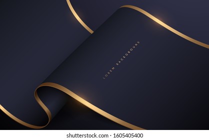 Abstract dark and gold silk background