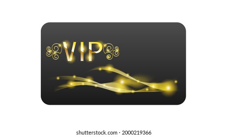 Abstract Dark Gold Vip Card Template Vector Design Style Premium Luxury Template