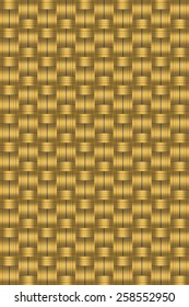 Abstract dark gold wicker straw background vector