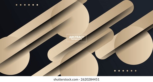 Abstract dark gradient background with brown square shape pattern 3D view. Dynamic and luxury design. Vector eps10