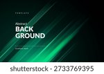 Abstract Dark Gradient Background with Green Light Rays. Diagonal Illumination Streaks. Backdrop for Branding, Web, Covers, Ad Banners, Presentations, Posters, Digital Design or Graphics. Vector image
