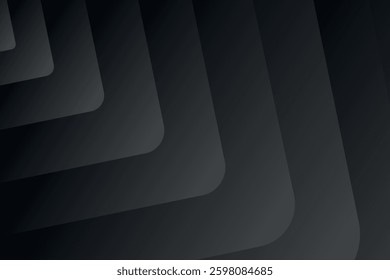 Abstract dark gradient background with layered rounded rectangles, modern minimalistic design.