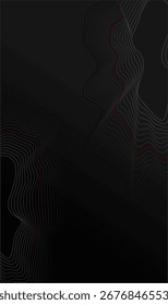 Abstrakter dunkler Farbverlauf-Hintergrund mit Linien Wellen. Minimalistischer Hintergrund für Tapete, Banner, Poster, Cover, Broschüre, Flyer, Website