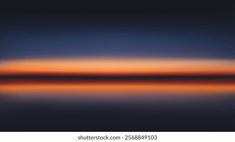 Abstract dark gradient desktop wallpaper vector. Blurred dark sunset orange purple sky gradient landscape abstract background. Blurred purple orange with dark sky gradient desktop wallpaper background