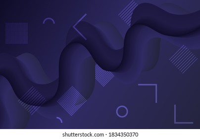 Abstraktes dunkles Farbverlauf Geometrisches Design . Hintergrund für Ihr Design. Kreise und verschiedene geometrische Formen