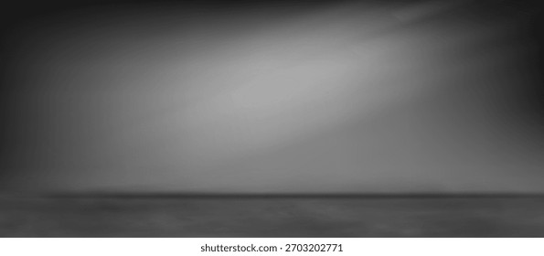 Abstract dark gradient podium background, minimal empty 3D studio backdrop, clean scene for product presentation mockup template.