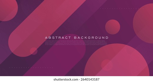 Abstract dark gradient purple and red background. Dynamic color shapes pattern with circle element design. Eps10 vector