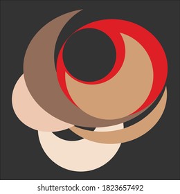 Abstract dark gray background with circles of neutral shades.