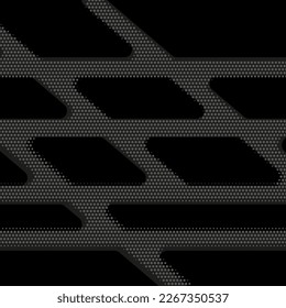 Resumen de fondo gris oscuro de líneas cruzadas y puntos de semitono, elemento de diseño.