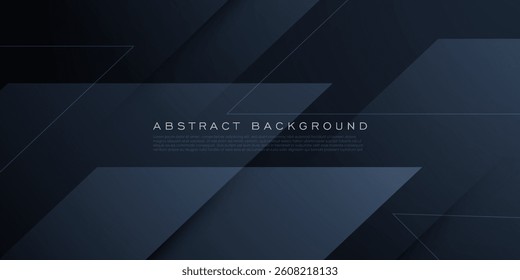 Abstract dark gray background. Simple overlap triangle pattern with line. Eps10 vector