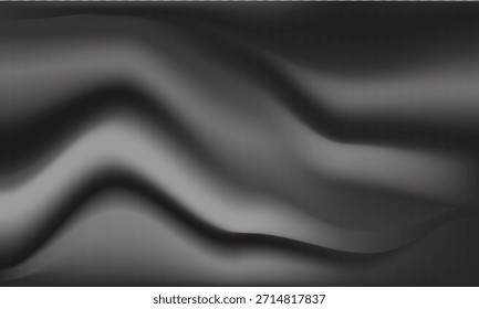 Abstractas fondo gris oscuro con pliegues ondulados suaves y textura degradada.