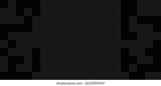 Abstract dark gray and black square grid pattern