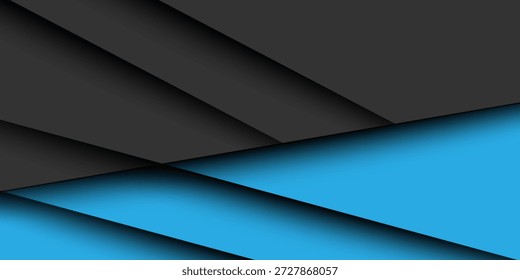 Abstractas Ilustración vectorial de fondo futurista moderna de diseño de superposición azul gris oscuro.