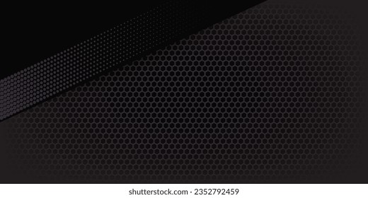 Abstract dark gray circle mesh pattern background texture vector illustration