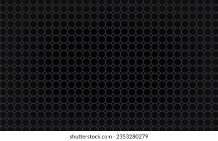 Abstract dark gray circle mesh pattern background texture vector illustration