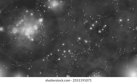 Abstract dark Gray Circles with Dynamic Light and Shadows