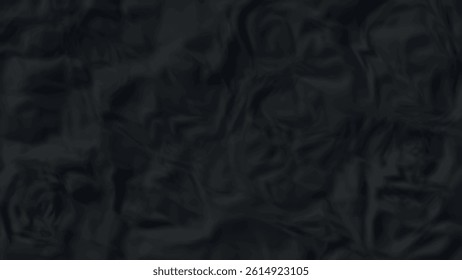 Abstract dark gray crumpled paper seamless texture. An abstract close-up of black crumpled and creased paper texture background.